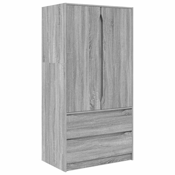 vidaXL Gabinete de Ba&ntilde;o con caj&oacute;n Gris Sonoma 79,5 x 49 x 156 cm