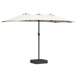 vidaXL Sombrilla de jard&iacute;n Arena y Antracita 385 x 209 x 244 cm