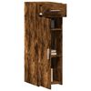 vidaXL Aparador de madera de ingenier&iacute;a roble ahumado 30x42,5x93 cm
