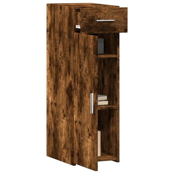 vidaXL Aparador de madera de ingenier&iacute;a roble ahumado 30x42,5x93 cm