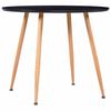 vidaXL Mesa de comedor MDF negro y color roble 90x73,5 cm