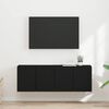 vidaXL Mueble de TV Montado en la Pared 2 pcs Negro 59,5 x 31 x 40 cm