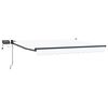 vidaXL Toldo manual retr&aacute;ctil con LEDs Blanco y Antracita 3 x 2,5 m