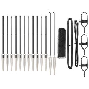 vidaXL Poste de Valla Gris