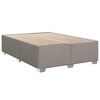 vidaXL Cama box spring con colch&oacute;n tela gris taupe 160x200 cm