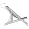 vidaXL Silla de playa plegable 2 unidades aluminio y textilene gris