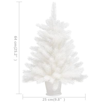 vidaXL Árbol de Navidad artificial preiluminado con luces blanco 65 cm