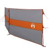 vidaXL Cortaviento de camping impermeable gris naranja 344x120 cm