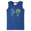 Camiseta de tirantes infantil azul oscuro melange 128