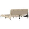 vidaXL Estructura de cama sin colch&oacute;n tela color crema 180x200 cm