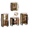 vidaXL Juego de muebles de baño 4 pcs Marrón Madera de mango maciza