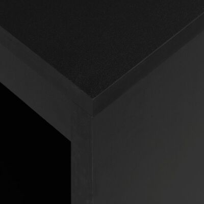 vidaXL Mesa alta de cocina con estantería negra 110x50x103 cm