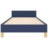 vidaXL Estructura de cama sin colch&oacute;n tela azul 100x200 cm