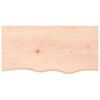 vidaXL Estante de pared madera maciza roble sin tratar 80x40x(2-6) cm