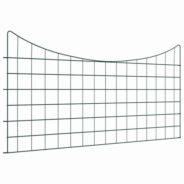 vidaXL Juego de Cercas para Estanque 5 pcs Verde 100 x 50 cm Acero