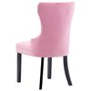 vidaXL Sillas de comedor 2 unidades terciopelo rosa