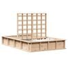 vidaXL Estructura de cama Marr&oacute;n 140 x 200 cm Madera de pino macizo