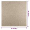 vidaXL Alfombra ZIZUR aspecto yute interior/exterior beige 240x240 cm