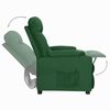 vidaXL Sill&oacute;n elevable tela verde oscuro
