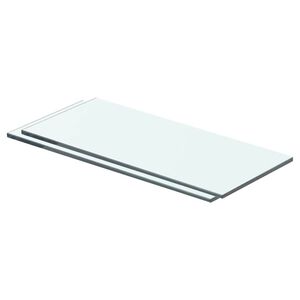 vidaXL Estantes 2 unidades panel de vidrio transparente 40x12 cm