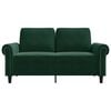 vidaXL Sof&aacute; de 2 plazas de terciopelo verde oscuro 120 cm