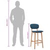 vidaXL Taburetes de cocina 2 unidades tela azul