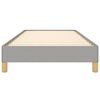 vidaXL Estructura de cama sin colch&oacute;n tela gris claro 90x200 cm