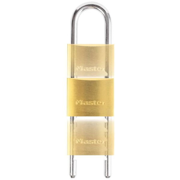 Master Lock Candado con grillete ajustable lat&oacute;n macizo 50 mm 1950EURD