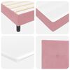 vidaXL Cama tipo Box Spring con colch&oacute;n Rosa 140 x 200 cm Terciopelo