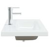 vidaXL Lavabo empotrado con grifo cer&aacute;mica blanco 81x39x18 cm