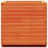 vidaXL Jardinera madera maciza de pino marr&oacute;n cera 50x50x49,5 cm