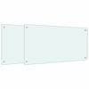 vidaXL Salpicaderos de cocina 2 uds vidrio templado blanco 80x40 cm