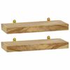 vidaXL Estantes de pared 2 unidades madera maciza de teca 40x15x4 cm