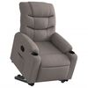 vidaXL Sillón reclinable elevable tela gris taupe