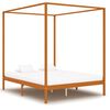 vidaXL Cama con dosel 4 cajones madera maciza pino 160x200 cm
