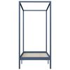 vidaXL Cama con dosel sin colchón madera maciza gris 90x200 cm