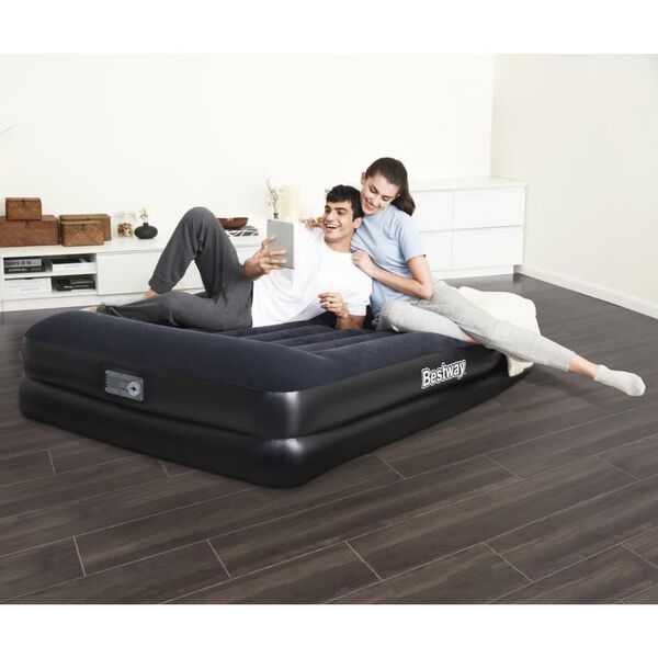 Bestway Colch&oacute;n inflable Tritech 2 personas negro 203x152x56 cm