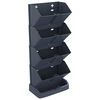 vidaXL Set de plantas jard&iacute;n vertical 4 uds polipropileno antracita