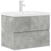 vidaXL Set muebles de ba&ntilde;o 2 piezas madera contrachapada gris hormig&oacute;n