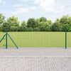 vidaXL Valla con Poste Verde 0,4 x 10 m Acero y PVC