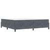 vidaXL Estructura de cama con colch&oacute;n Gris oscuro 200 x 200 cm tela