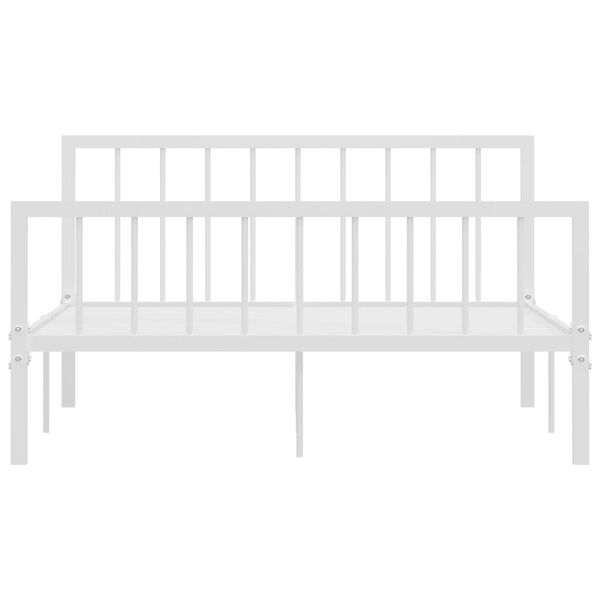 vidaXL Estructura de cama sin colch&oacute;n metal blanco 140x200 cm