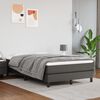 vidaXL Estructura de cama con somier cuero sint&eacute;tico gris 120x200 cm