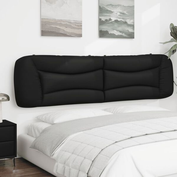 vidaXL Cabecero de cama acolchado Hvar cuero sintético negro 200 cm