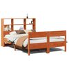 vidaXL Cama con estanter&iacute;a sin colch&oacute;n madera maciza marr&oacute;n 120x200cm