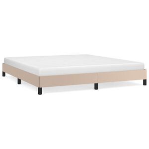 vidaXL Estructura cama sin colch&oacute;n cuero sint&eacute;tico capuchino 180x200cm