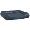 vidaXL Cama para perros de cuero sintético azul oscuro 80x68x23 cm