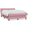 vidaXL Cama box spring con colch&oacute;n terciopelo rosa 140x210 cm