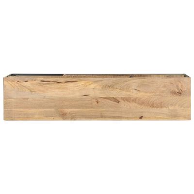 vidaXL Mueble para TV de madera maciza de mango rugosa 130x30x45 cm
