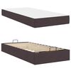 vidaXL Estructura de cama con colchón Marrón oscuro 80 x 200 cm tela